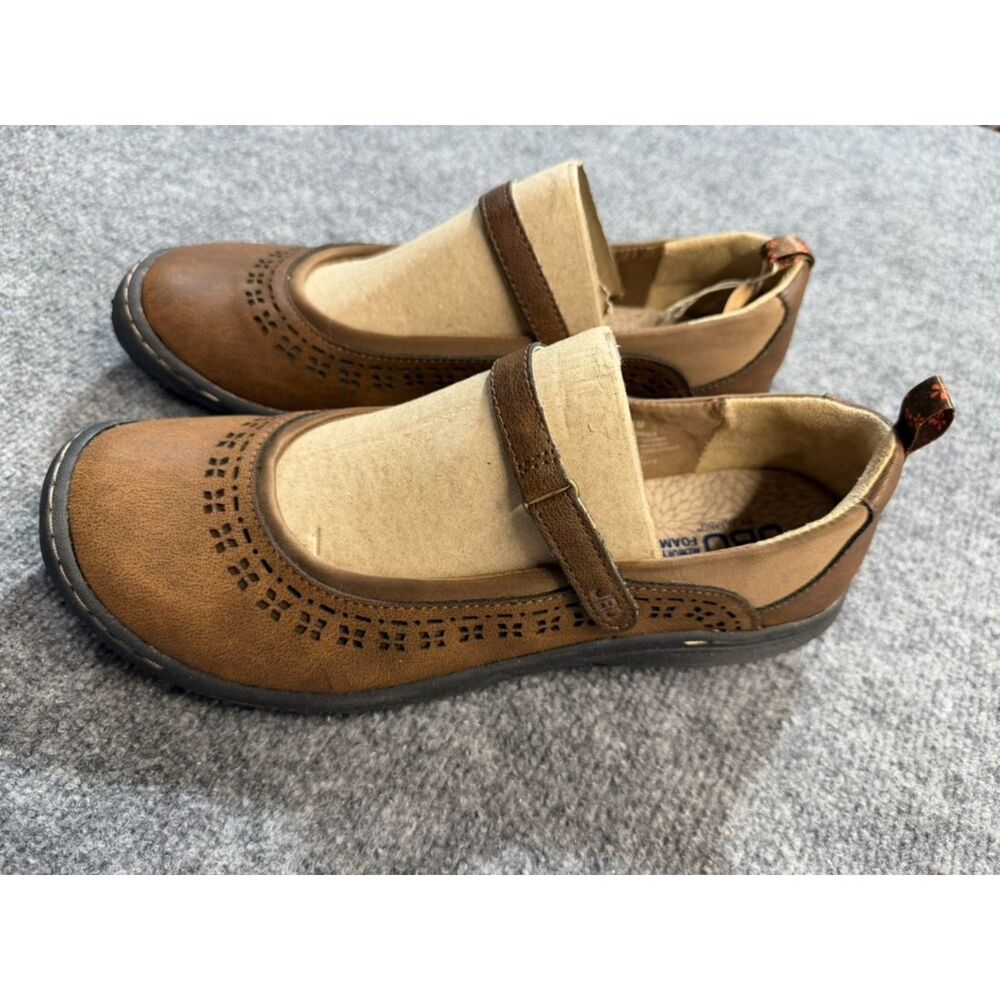 JBU by Jambu Women's 11M Brown Mary Jane Flats Memory Foam Comfort Shoes